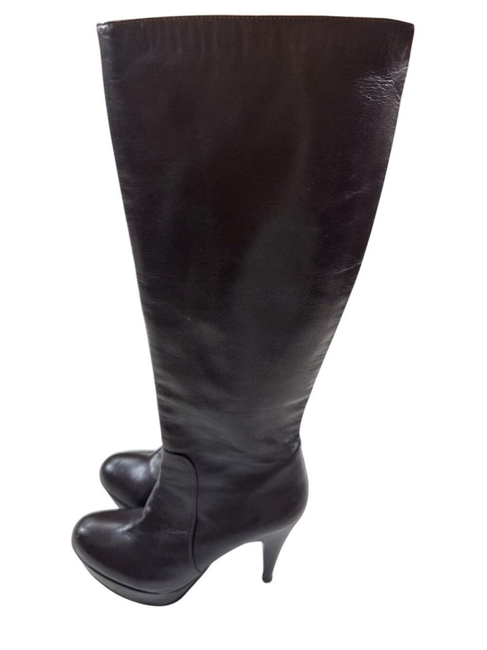Gastone Lucioli Knee-High brown leather Platform Heel Boots Euro 36 (US 5.5-6)